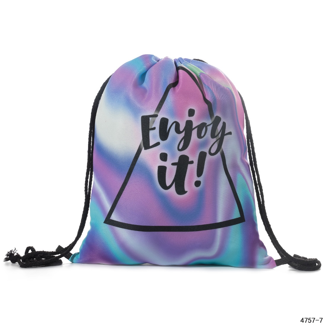 Cute Travel Drawstring Bag Small School Bag Printing Drawstring Backpack Drawstring Rucksack