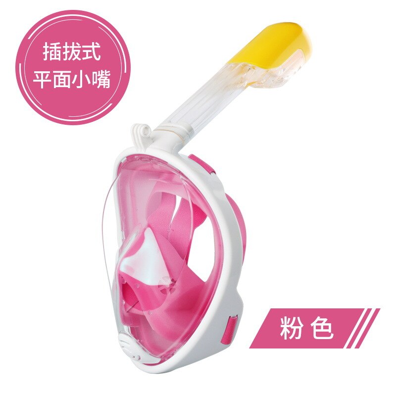 Professionale Completa Viso Maschera Per Lo Snorkeling Scuba Diving Mask Nuoto Snorkel Anti-fog Subacquea Swim Training Mascherina di Immersione Subacquea: Pink / S/M