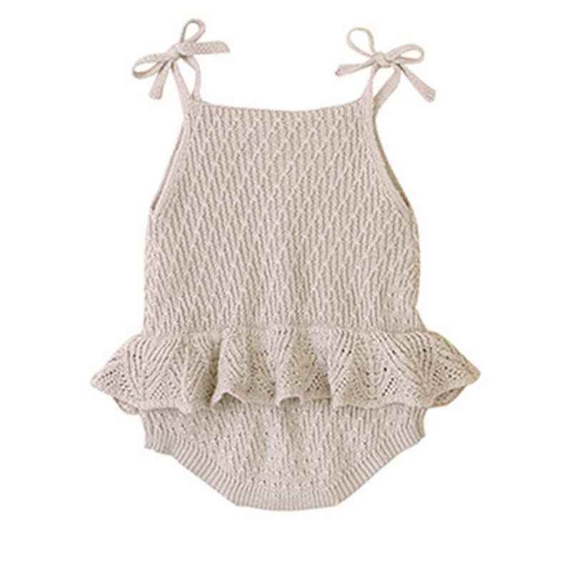 Humor Beer Baby Kleding Lente Herfst Baby Baby Meisje Breien Jumpsuit Solid Trui Romper Sling Mouwloze Outfit