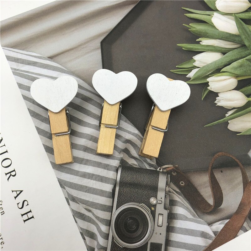 Mini pinzas de madera Natural para decoración de ropa, Clips para manualidades, pinza de madera portátil, 50 piezas: 4