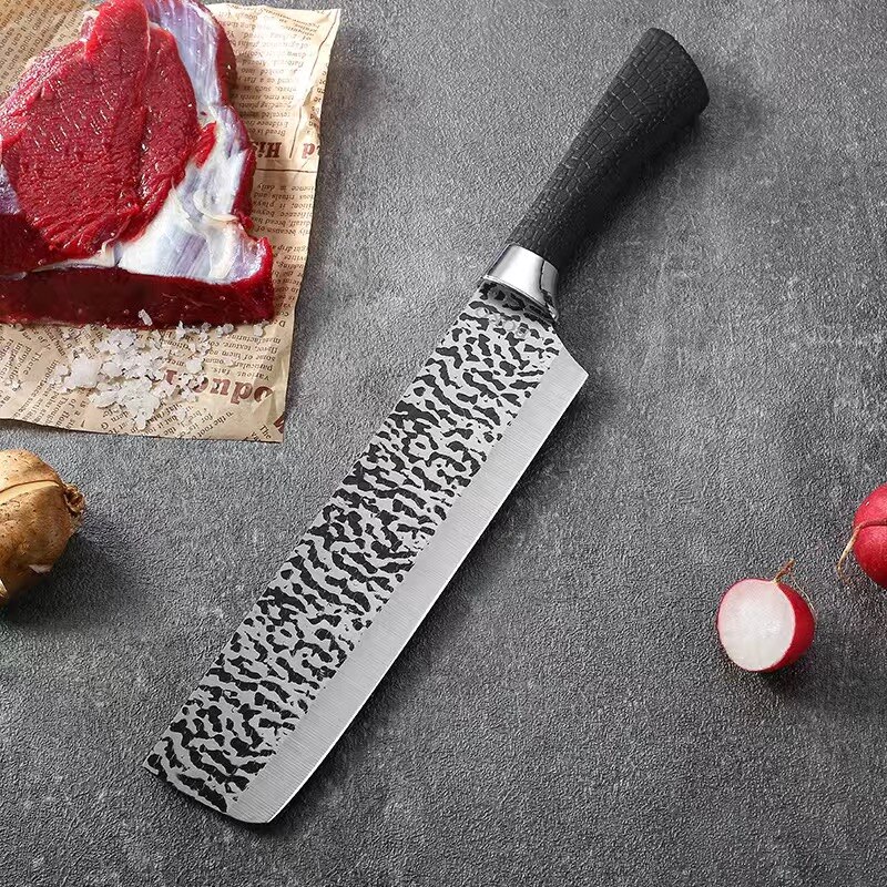 Yangjiang Forged Stainless Steel Manganese Steel Kitchen Knife Household Small Kitchen Knife Fruit Knife Chef Knife Meat Cleaver: Blue