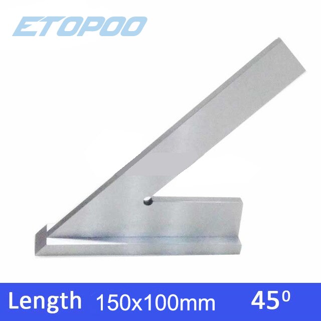 Dni 875/2 100*70mm 120*80mm 200mm 45 gradere firkantlinjal med bredt stål 45 gradere industriell prøve maskinist firkant med utgangspunkt: 150 x 100mm b