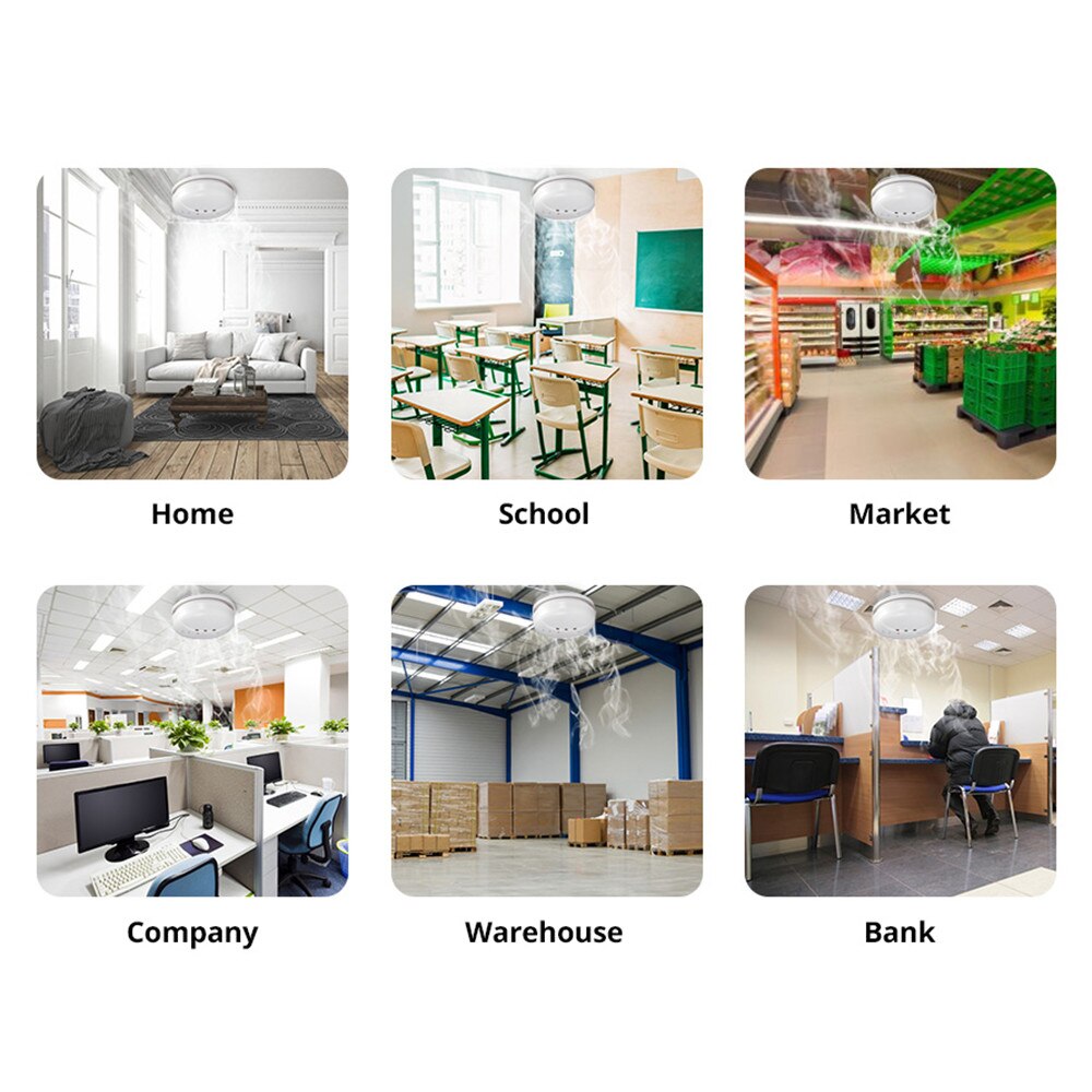 Wireless Smoke Detector Sensitive Photoelectric Fire Sensor For Wireless Security Home Alarm System