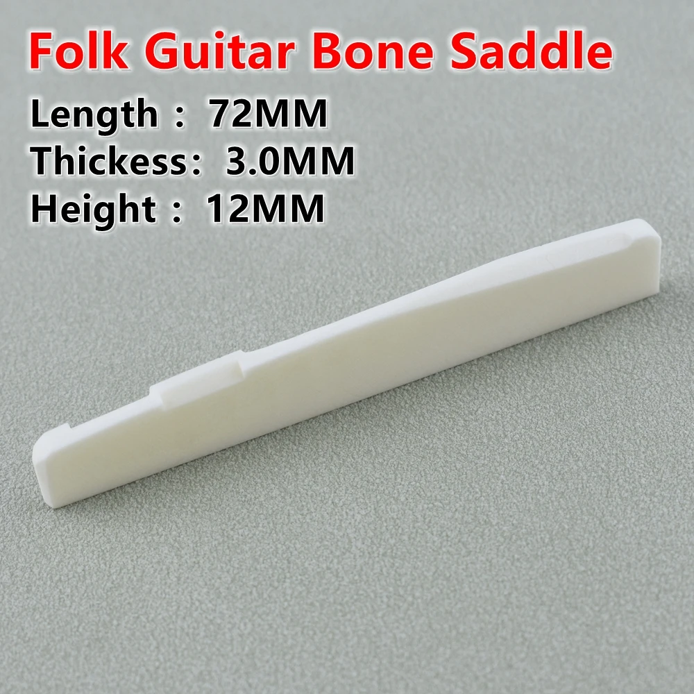 1 tuerca de hueso de guitarra de 6 cuerdas y sillín de puente hecho de hueso Real para piezas y accesorios de guitarra acústica/eléctrica: Rojo