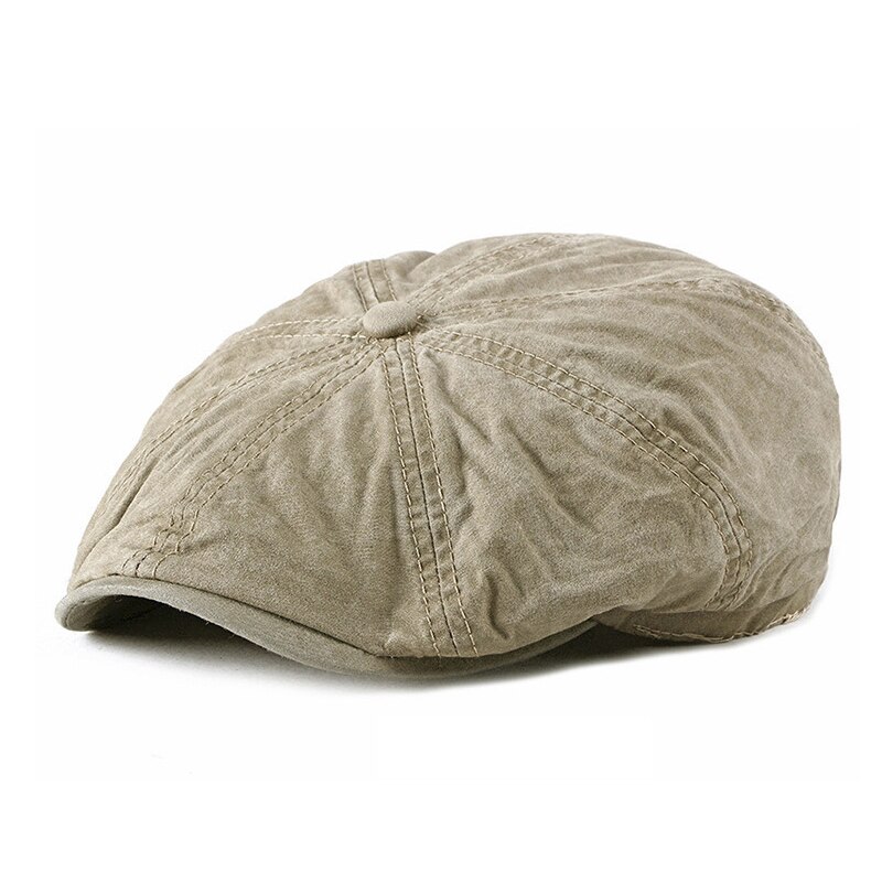 [AETRENDS] de Denim de algodón octogonal sombreros para hombres de Ivy Gatsby taxista conducción sombrero gorra Z-6833