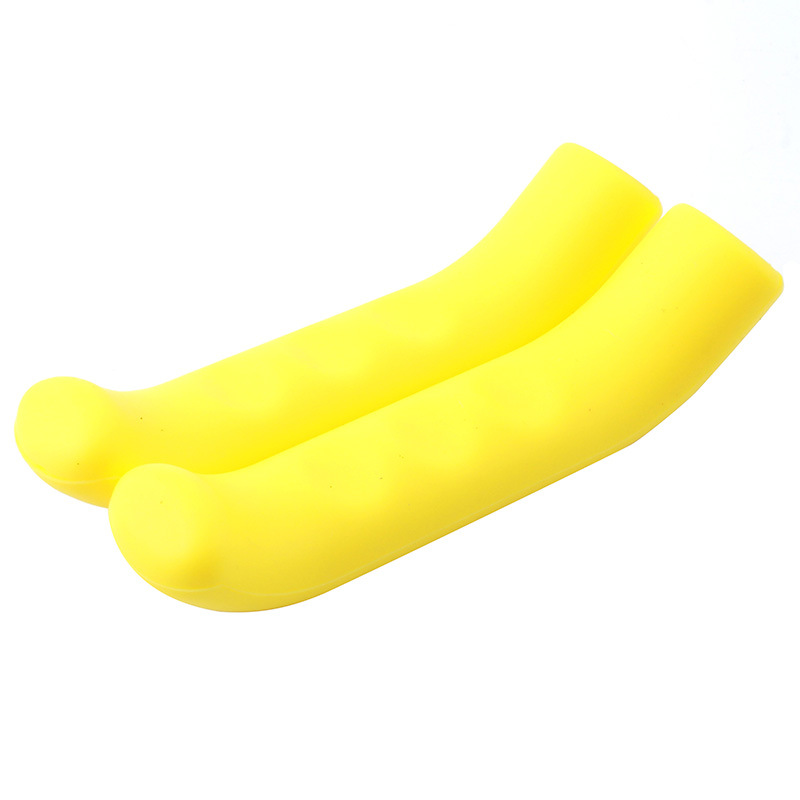 Manchon de poignée de frein de vélo, poignées VTT en silicone, housse de protection de guidon, équipement de cyclisme anti-alde, accessoires de vélo: YELLOW