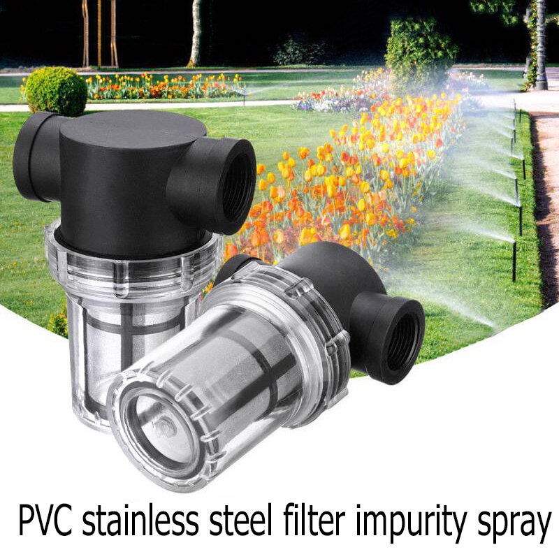 Garden Pond Inline Mesh Strainer Water Pump Filter Irrigation High Flow Pipeline Filter Garden Supplies Watering Irrigation A1