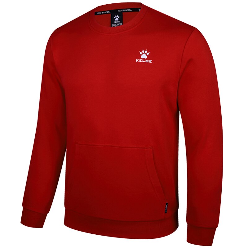 Kelme Sport Trui Mannen Hoody Oefening Truien Lente Herfst Lange Mouw Training Shirts Voetbal Sweatshirt Breathble 3881525: 4XL / Red Sweaters