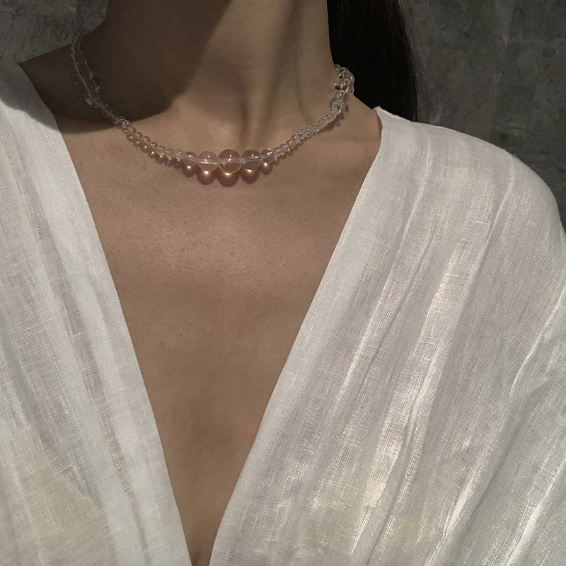 Huanzhi transparante acryl liefdeschoker kettingen vrouwen statement korte sleutelbeenkettingen kraag sieraden: 3