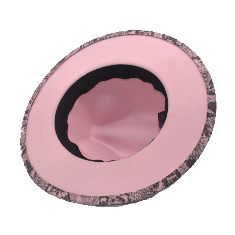Fuodrao Snake Print Fedora Hoeden Voor Vrouwen Wide Brim Vilt Herfst Winter Britse Vintage Trilby Mannen Jazz Hoed F133