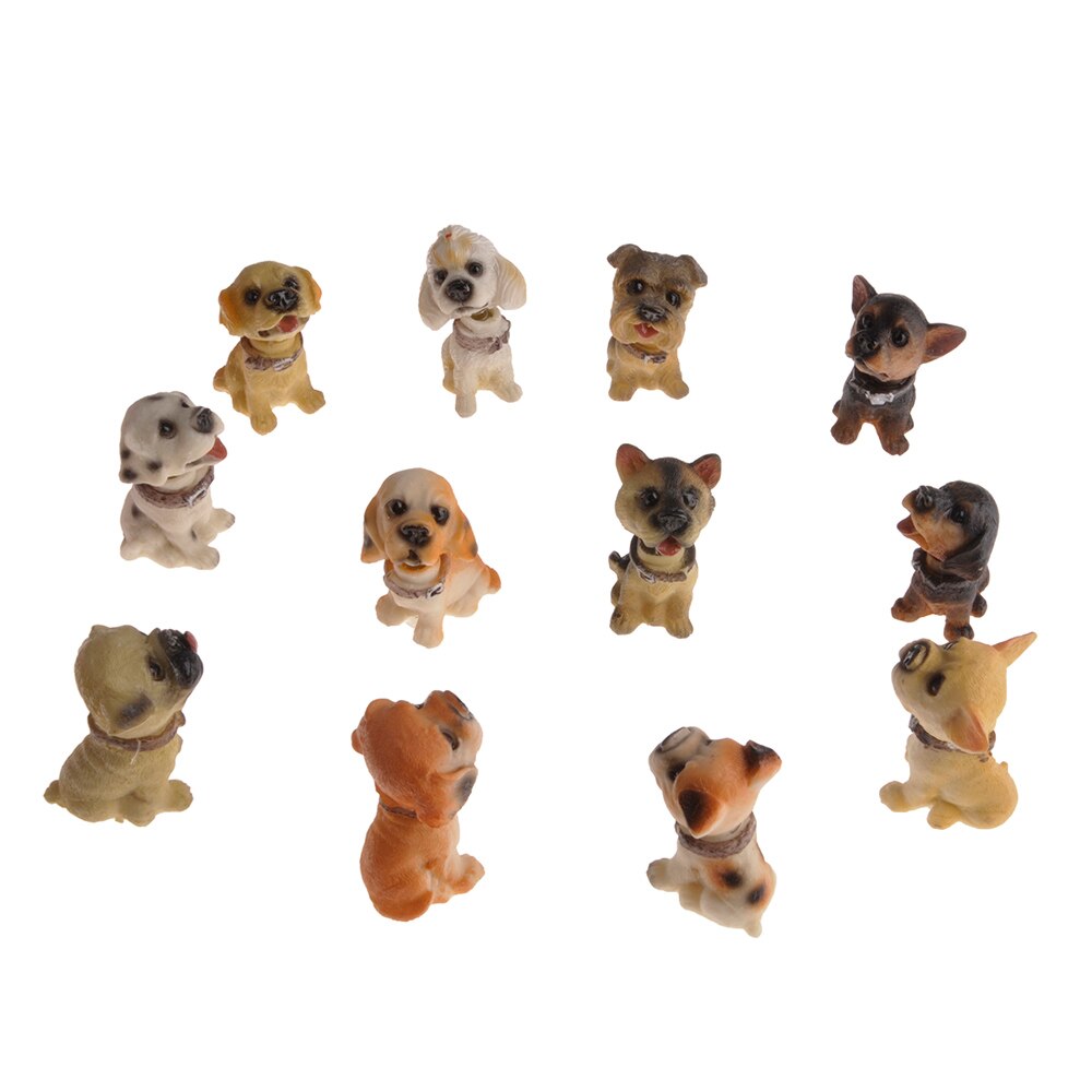 Resin Shaking Head Dog Puppy Toy Set Home Decoration Tabletop Ornament (Single )