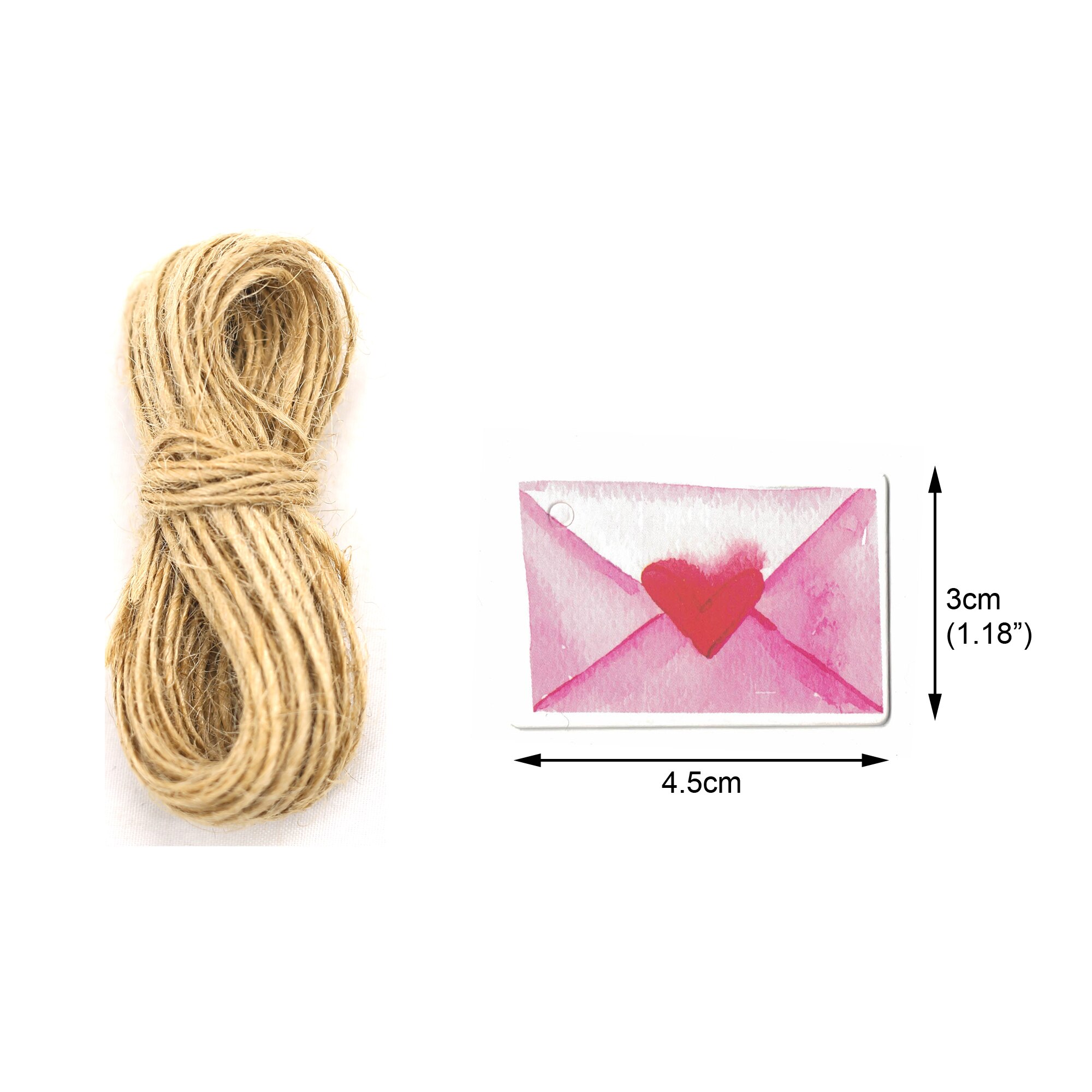 Etiquetas de papel para el Día de San Valentín y bodas, paquete de etiquetas DIY, decoraciones para fiestas, etiquetas colgantes, suministros para envolver , 50 unids/lote: Love letter