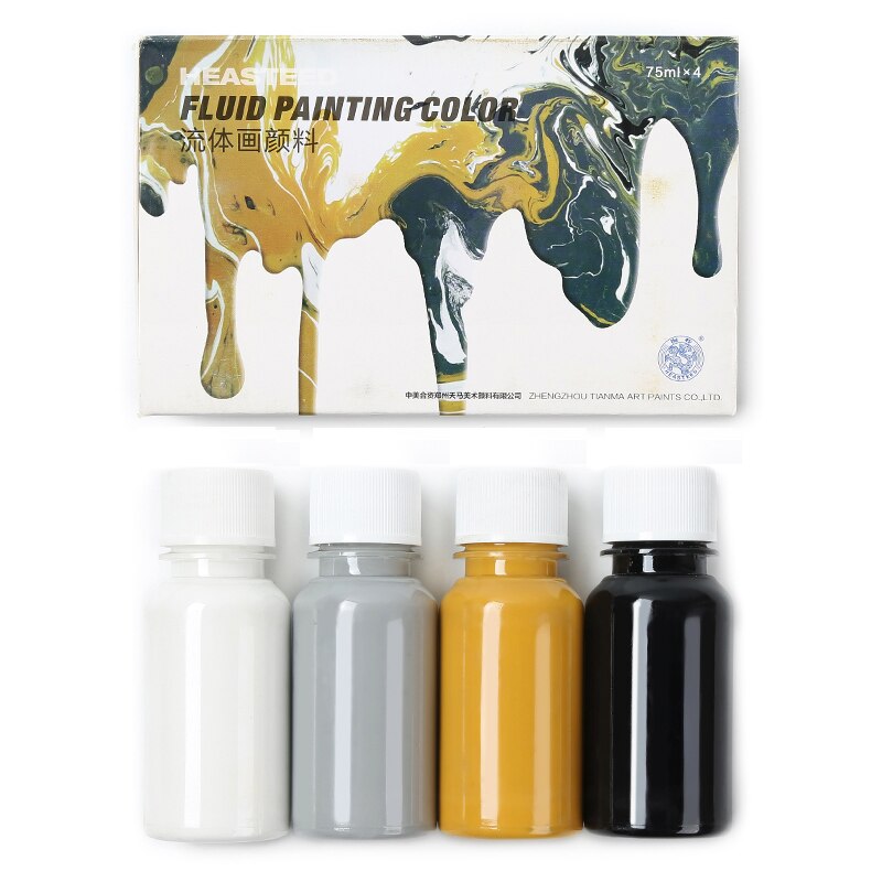 75ml pigment akrylmaling sæt kunst flydende akryl maling til maling håndværk hældning medium lærred til maleri olie tegning diy: C