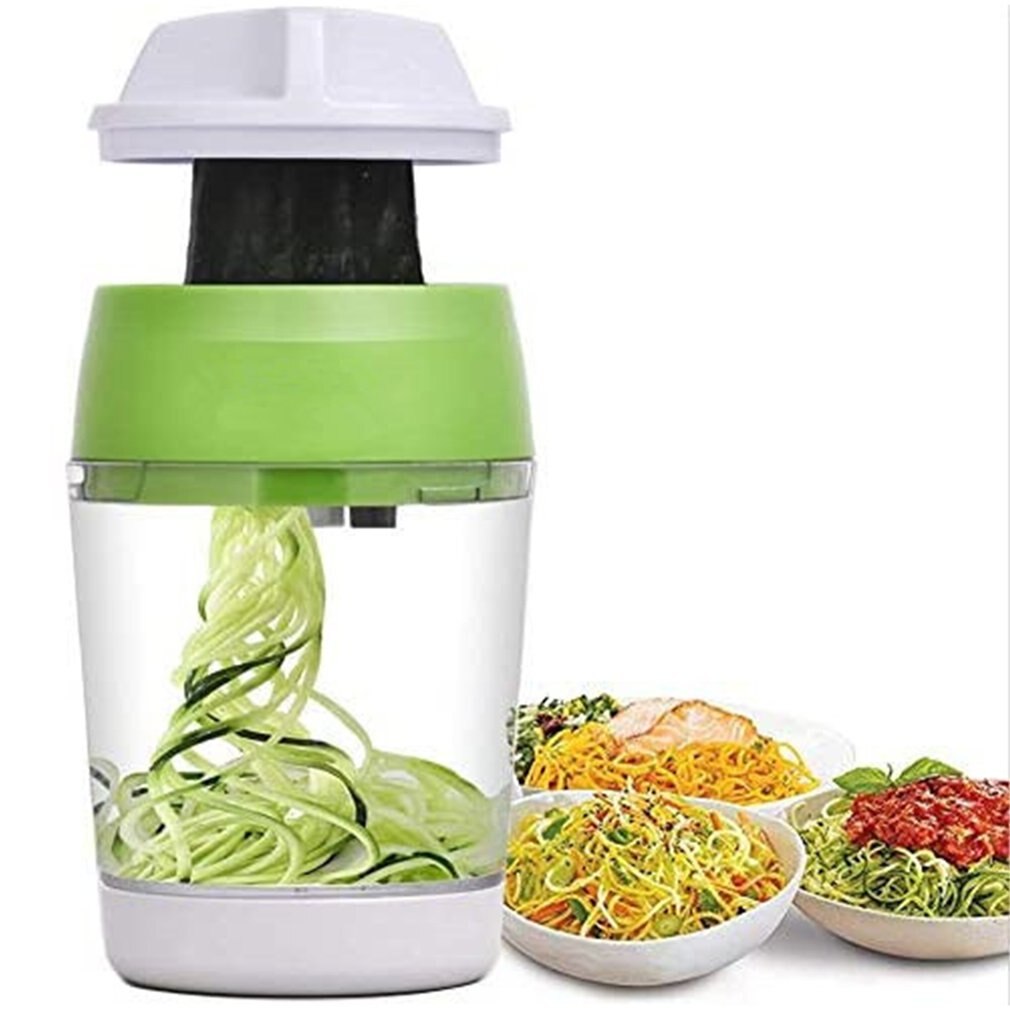 5 in1 Handheld Spiralizer Fruit and Vegetable Slicer Adjustable Spiral Cutter with Container Noodle Spaghetti Maker Portable: Default Title
