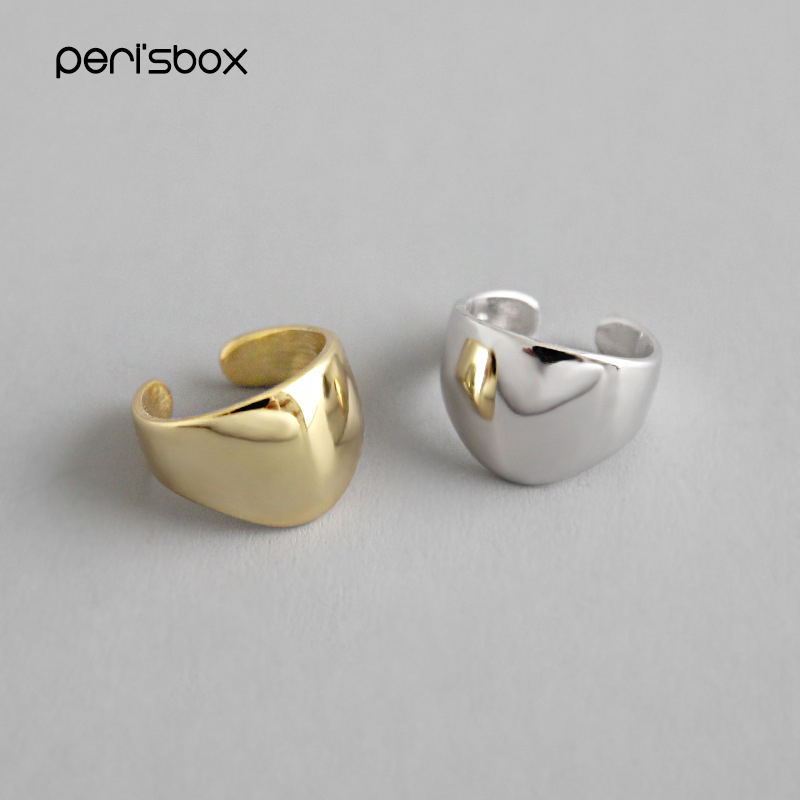 Peri&#39;sBox 925 Sterling Argento Lucido Piccolo Orecchini A Clip Senza Piercing Mini Cerchio Del Polsino Dell&#39;orecchio Minimalista Polsini Dell&#39;orecchio Per Le donne