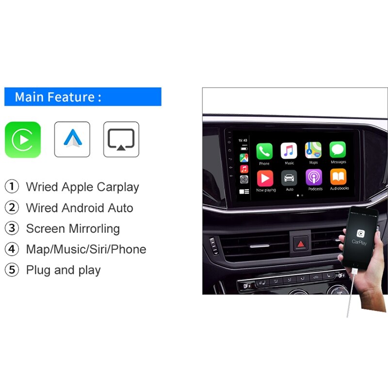 CarPlay /Android Auto Carplay Dongle for Android System Screen Smart Link Support Mirror-Link Online Map