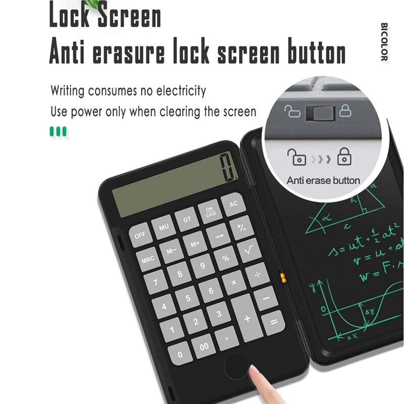 Calculator, Rechargeable Multifunctional Desktop Calculator Notepad