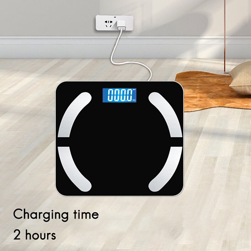 Inteligentny korpus skala inteligentna waga łazienkowa USB akumulator waga z Bluetooth synchronizuj Duńczyk i zdatność App