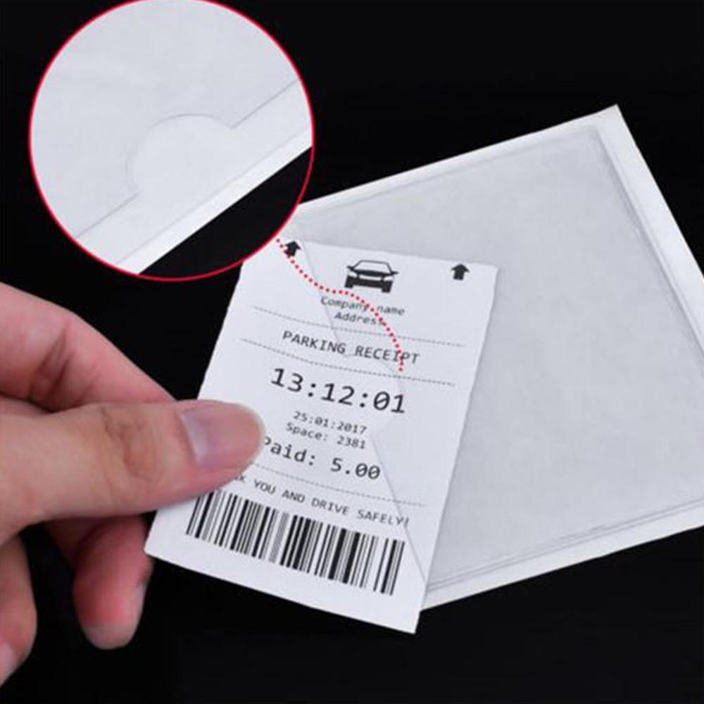 4pcs Card Cover Durable Plastic Self-Adhesive Clear Card Holder Organizing Cover Card Label Card Pocket 100 x 80mm