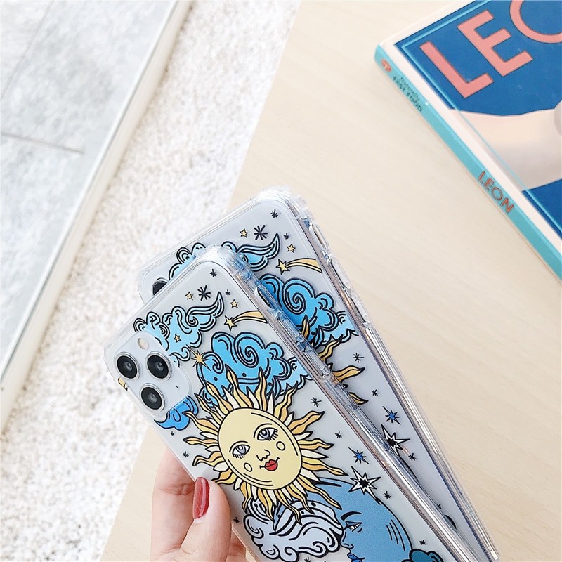 Sun Face Phone Case For Xiaomi Note 10 9 9t 9 lite A3 For Redmi Note 8 Pro 8t 9s Note Cover Funny Transparent Soft Capa