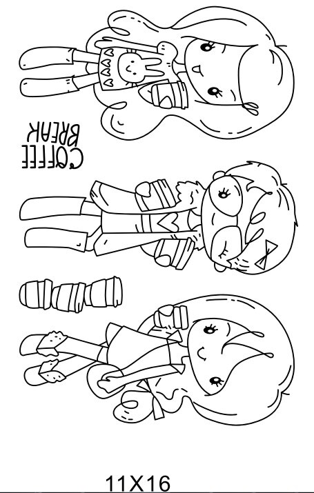 girl Transparent Clear Silicone Rubber Stamp Seal ... – Grandado