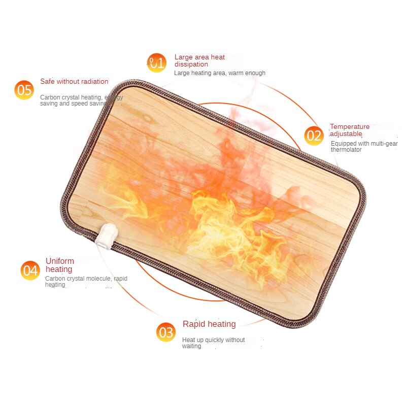 Pu Verwarming Voet Mat Warmer Elektrische Verwarming Pads Voeten Been Warmer Tapijt Thermostaat Warming Gereedschap Voor Home Office