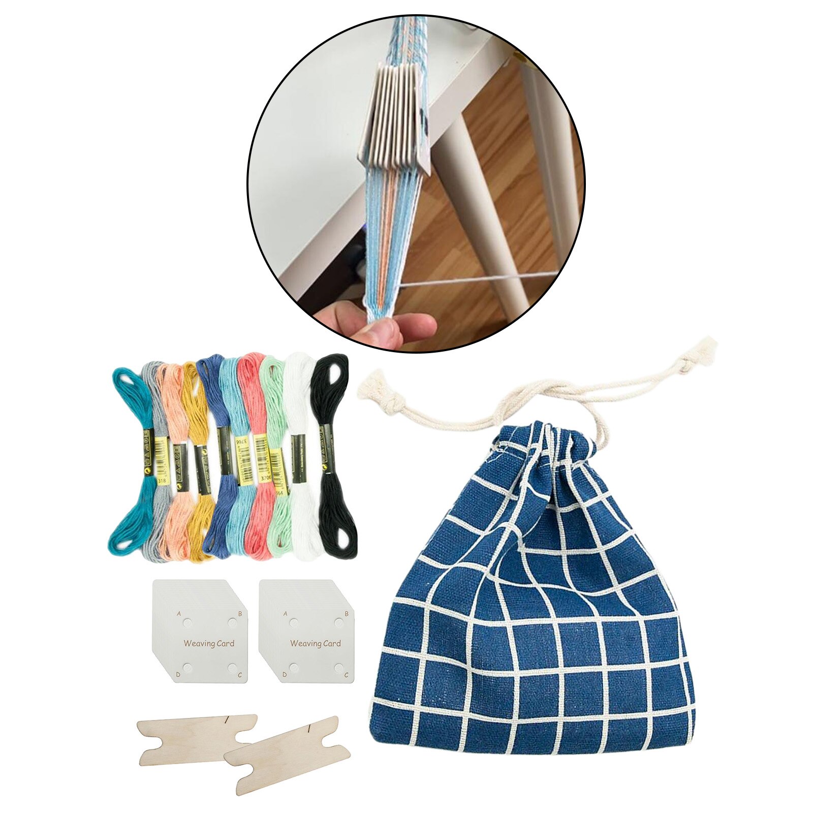Handy Weaving Cards Kit for Loom DIY Craft Weaving Tools for Friends: B