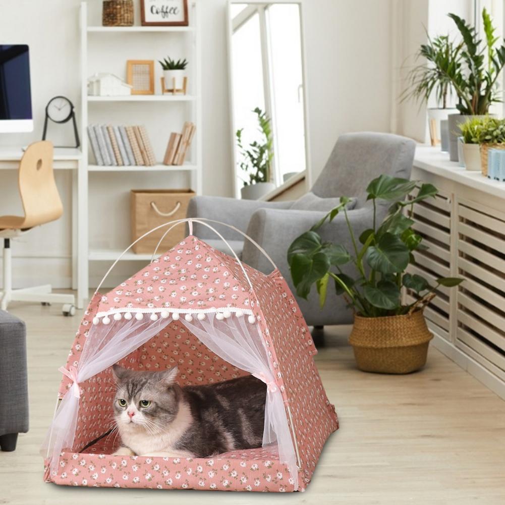 Tienda plegable portátil para mascotas, casa para gatos, Corralito, perrera, valla de fácil operación con puerta de pantalla