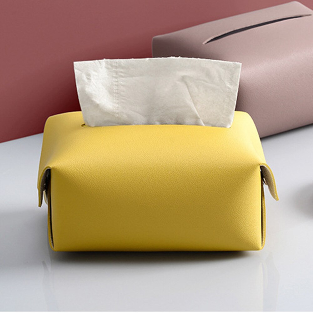 Hotel Paper Container Bathroom Pouch Tissue Box Waterproof Living Room Home Car Napkin Holder Desktop Organizer Faux Leather