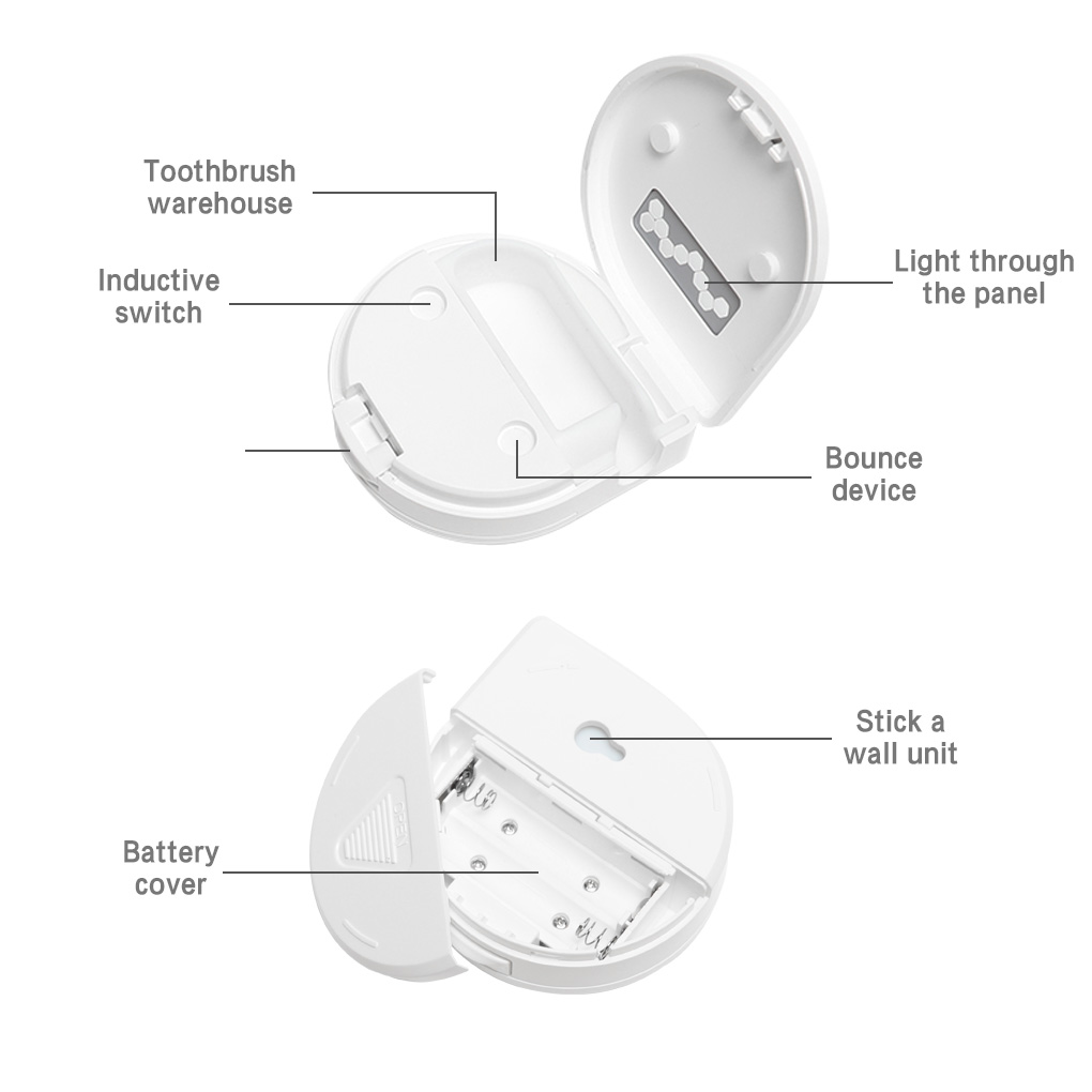 UV Light Ultraviolet Toothbrush Automatic Sterilizer Toothbrush Holder Cleaner