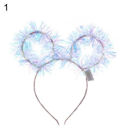 1 PC Led Haar Hoop Glowing Pailletten Kaninchen Ohr Kinder Licht up Stirnband Blinkende LED Haar Hoop Für Partei Liefert