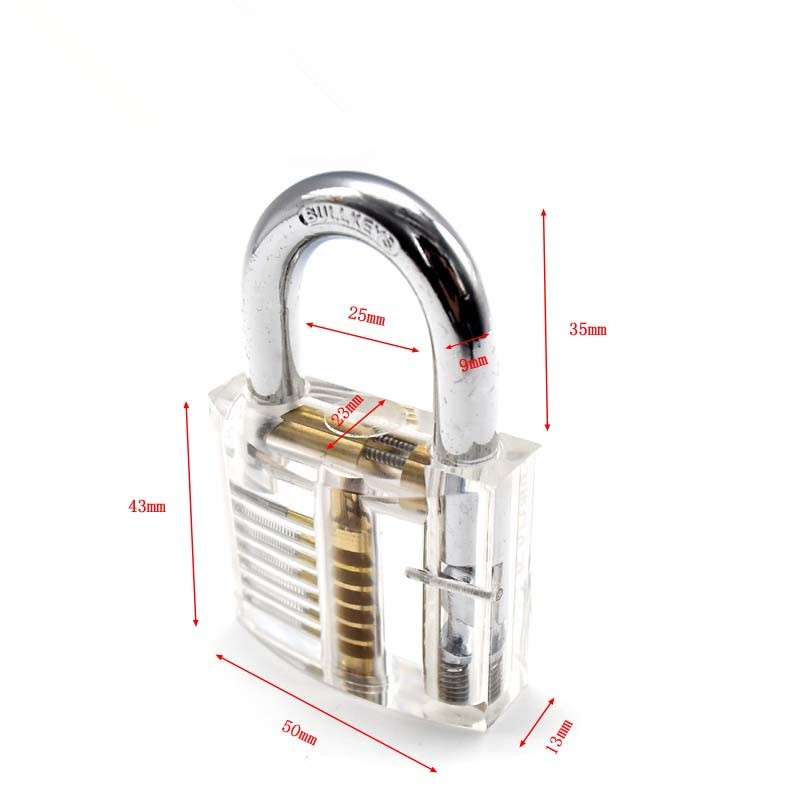 Transparent Pick Cutaway Visable Inside View Padlock Lock For Locksmith Tools Practice Training Skill