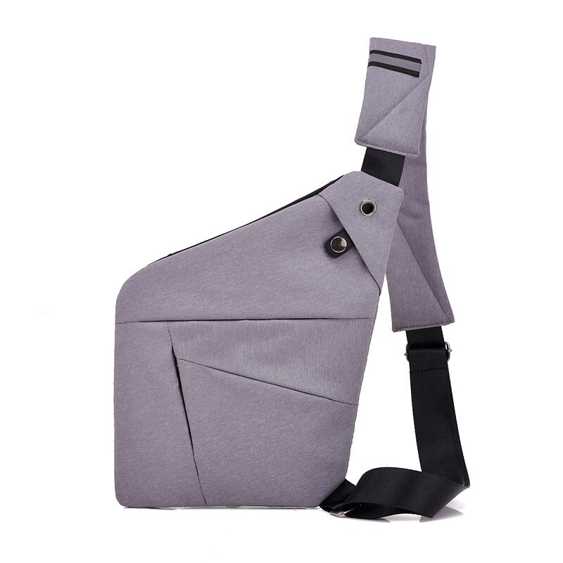 Fabra Anti-Theft Männer Messenger Schulter Taschen Männer Brust Pack Männer Retro Trapez Sharp Crossbody-tasche Motorrad Sling Tasche schwarz: grey