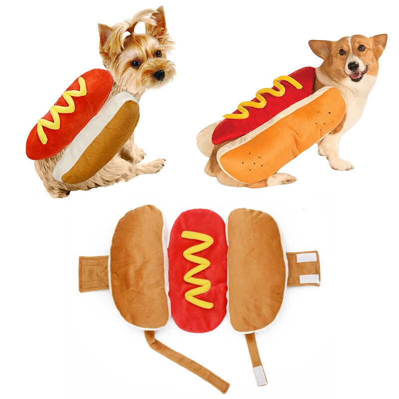 Pet Dress Up Costume Dog Shaped Dachshund Sausage Adjustable Clothes Funny Warmer for Puppy Dog Cat Dress Up Supplies