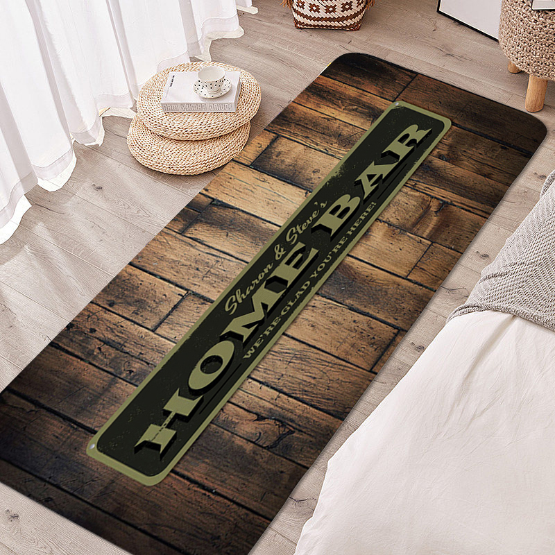 Non-slip Foot Mat Beer Room Decorating Items Carpet for Kitchen Floor Hallway Treadmill Living Room Flannel Bathmat Custom Rug