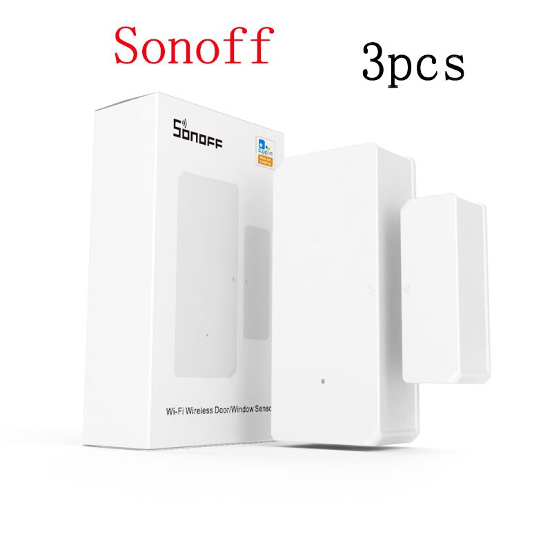 10Pcs Sonoff DW2 Wifi Ewelink App Kennisgeving Waarschuwingen Smart Home Elektronica Beveiliging Wifi Draadloze Deur Raam Sensor Detector: 3pcs