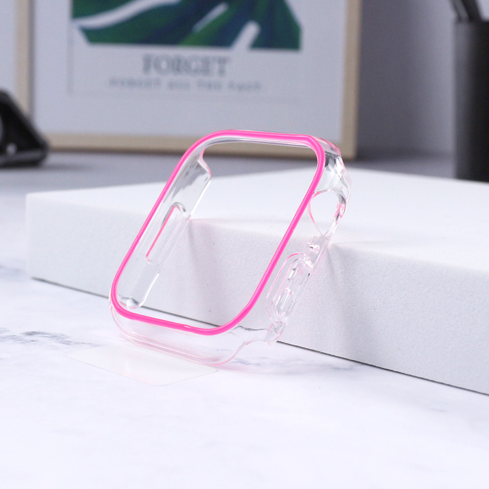 Lichtgevende behuizing voor Apple Watch-serie 9 8 7 6 5 4 3 SE 45 mm 41 mm 38 mm 42 mm 40 mm 44 mm 49 mm Glow PC Cover Frame iWatch-accessoires: WHITE / 1 inch