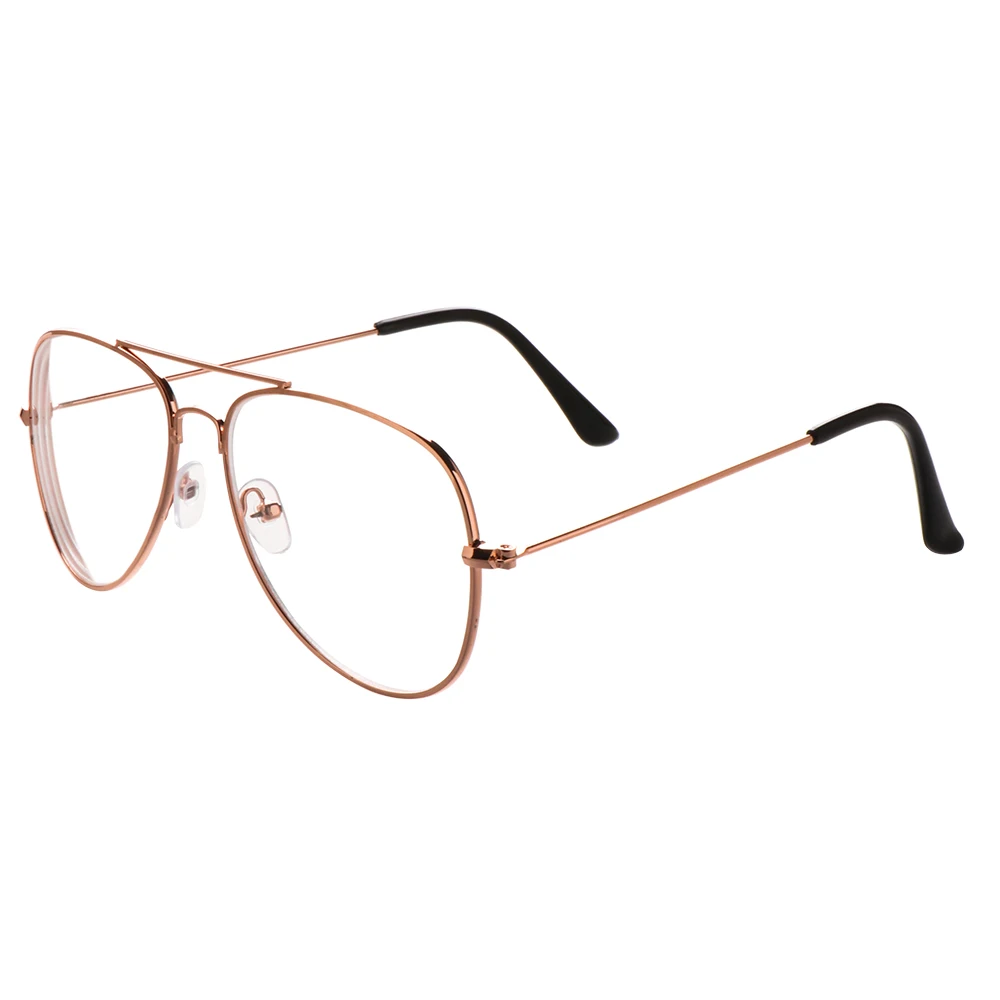 Classic Myopia Glasses Oversized Metal Vintage Myopia Glasses Women Men Ultralight Glasses Vision Care -100~-500 Diopter: WHITE / +300