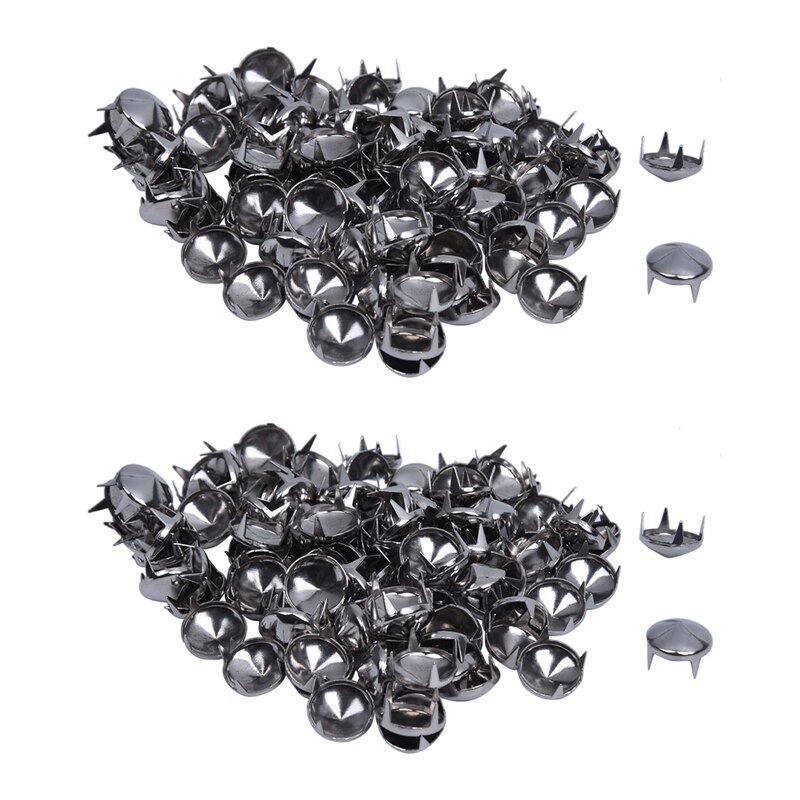 Uxcell 160Pcs Mixed Color Round Dome Rivets, 5mm Brass Spike