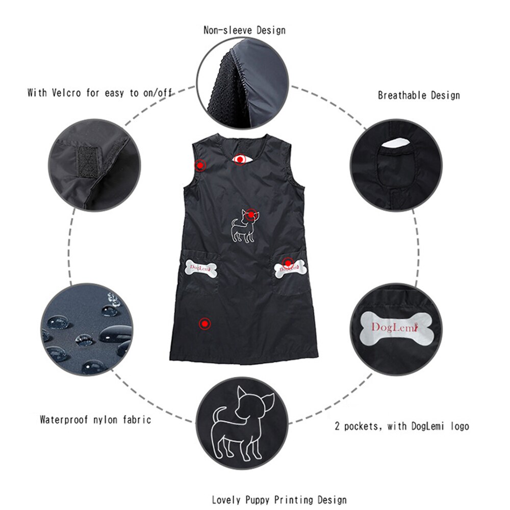 Waterdichte Pet Shop Kleding Schoonheidsspecialist Uniform Anti-Stick Haar Grooming Schort Gewaad Kat Hond Mouwloze Met Pocket Hond Accessoire