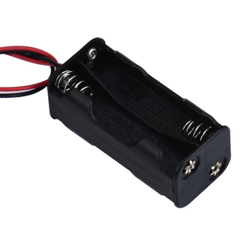 2-slot 4 x AAA Battery Back To Back Cassa Del Supporto Della Scatola di Immagazzinaggio Con Cavi di Legare 18650 fai da te di alimentazione banca della batteria holder box Back To Back