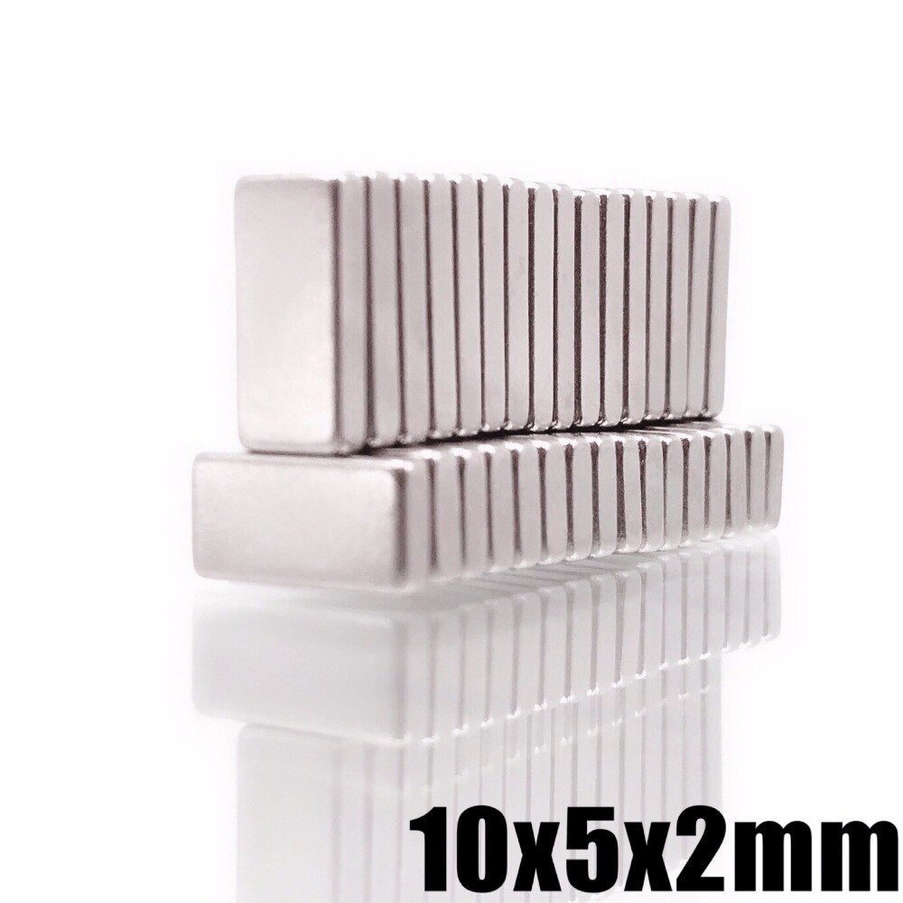 20/50/100/200 teile/los N35 Rechteckigen magneten f 10x5x2mm Super Starke neodym Magnet 10*5*2mm NdFeB Magnet 10mm x 5mm x 2mm