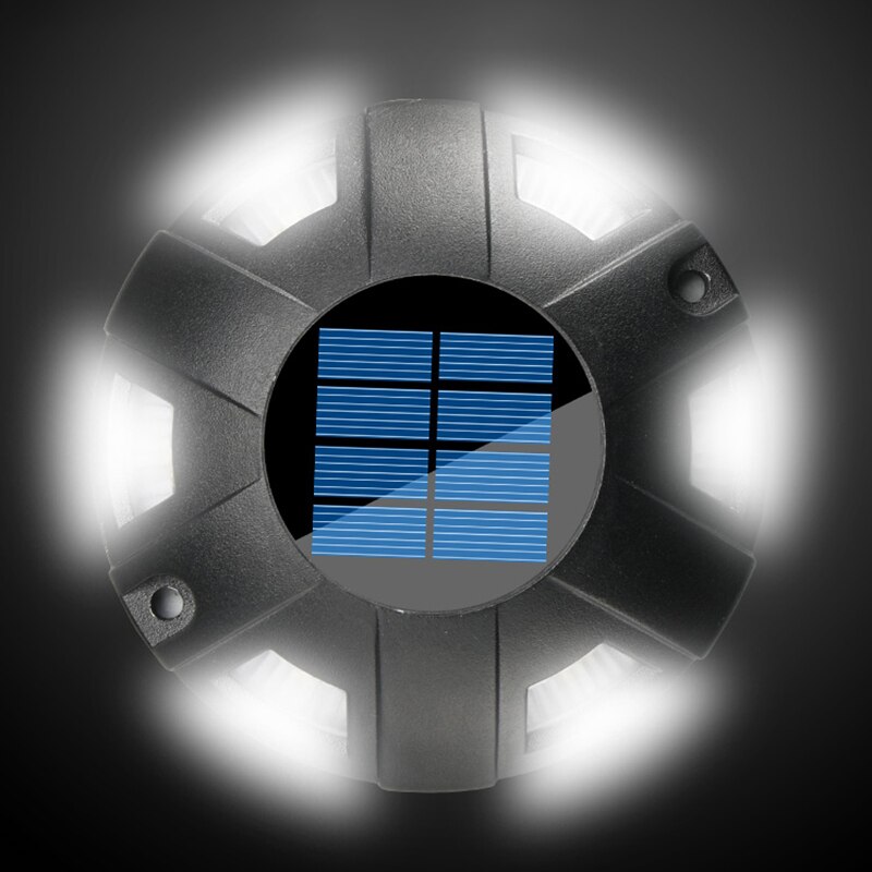 1Pc Solar Deck Light Driveway Security Light Weatherproof Path Light LED Garden Pathway Light: Cool White