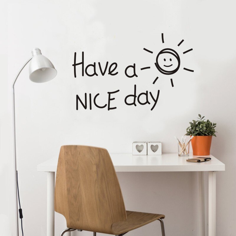Have a Nice Day Wall Decal Graffiti Sticker for Bedroom Living Room Kids Room Decoration: Default Title