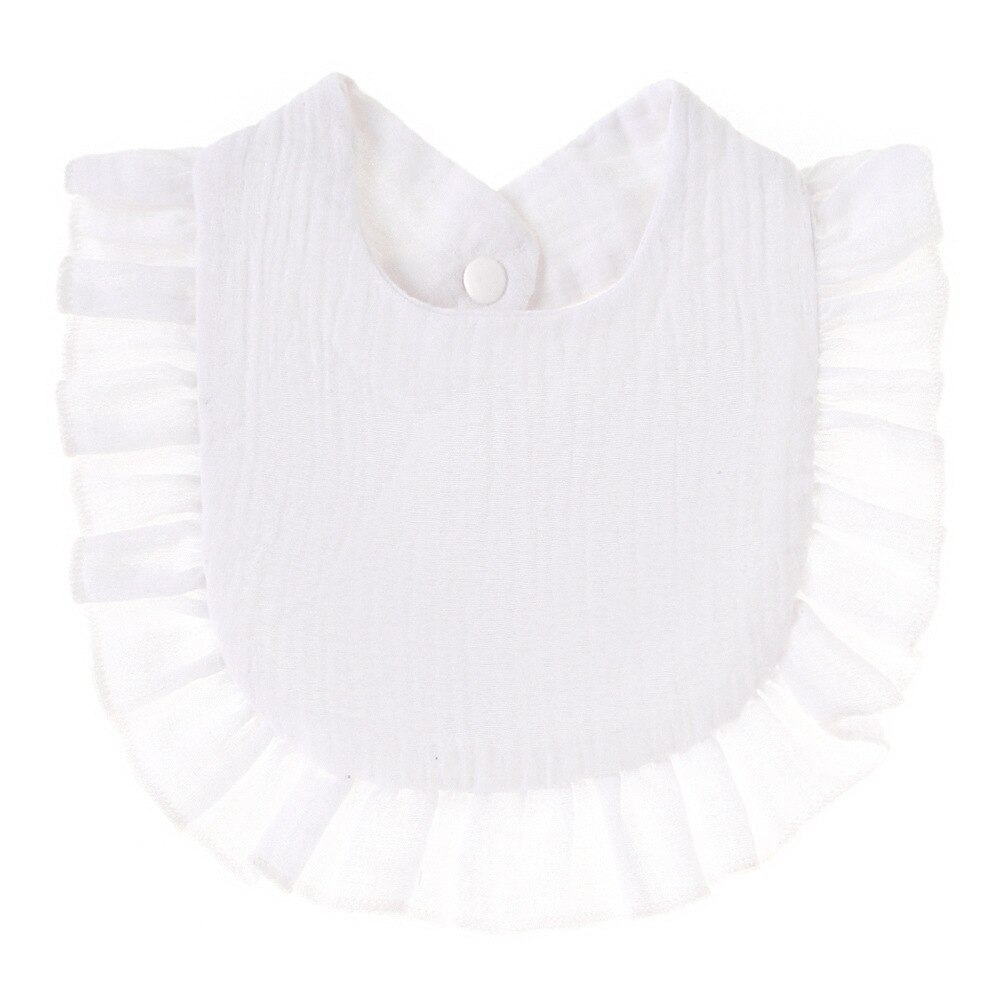 Baby Bibs Pleated Floral Gauze Muslin Baby Kids Bandana Feeding Burp Cloth Soft Newborn Infant Saliva Towel Girl Accessories: 1