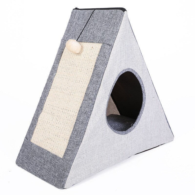 Gato casa del árbol gato Marco de rascador para gatos gato de escalada de Gato juguete gatito gato casa: Anti-wear gray / S