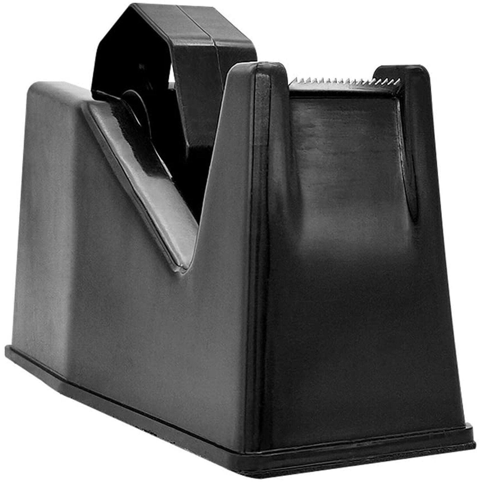 Desktop Tape Dispenser 1-inch 3-inch Core Tape Dispenser with Non-slip Base for Supermarket Office Home School Black