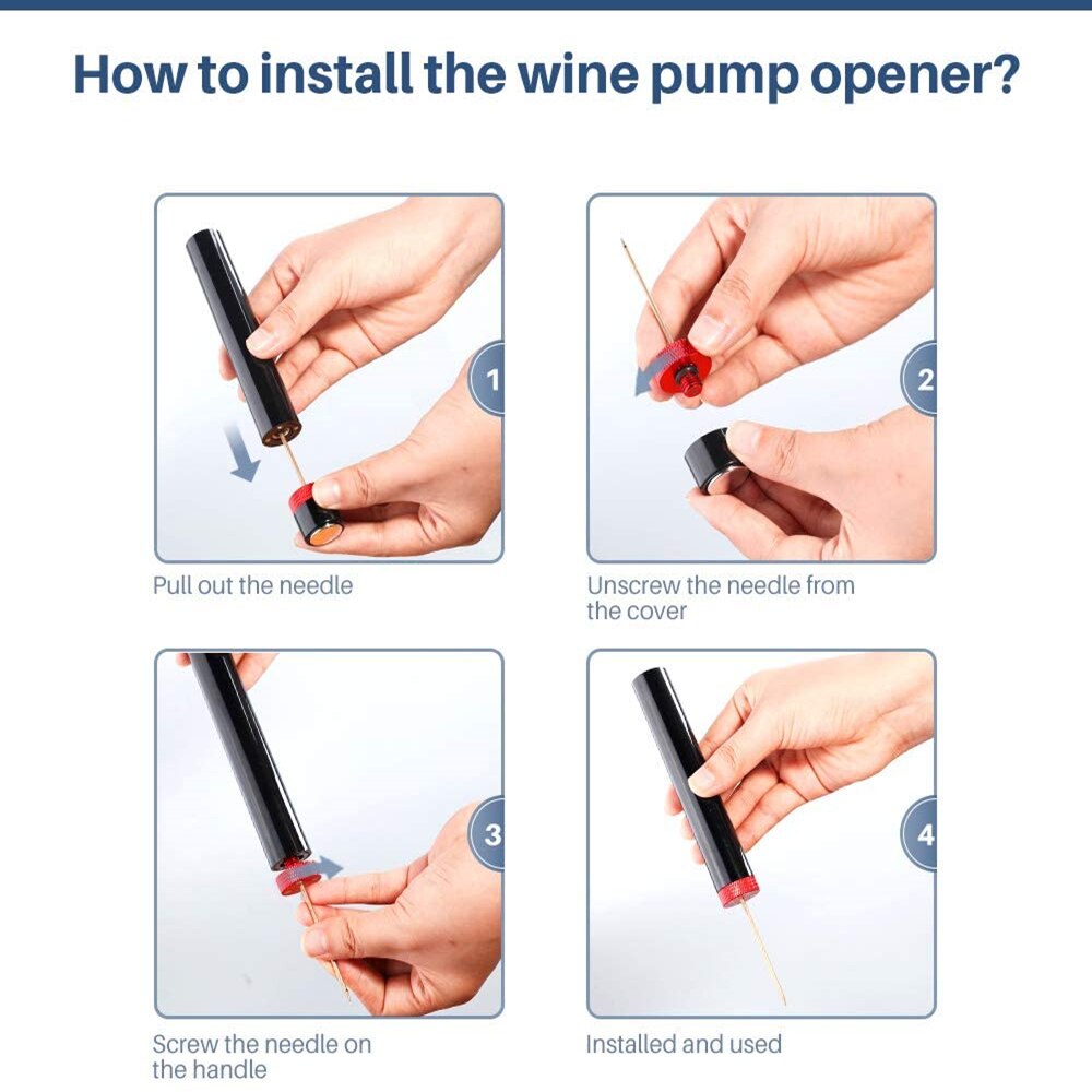 Luxury Wine Opener Kit Including Wine Bottle Opener Foil Cutter Bottle