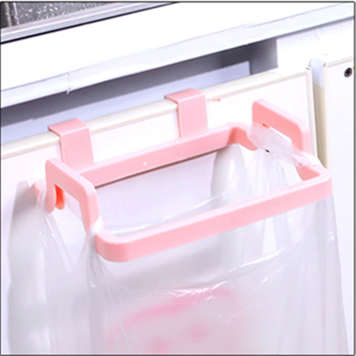 Køkkenarrangør køkkenudstyr håndklædestativ hængende holder hængelig affaldsposeholder håndklædeopbevaringsholder køkkenudstyr: Lyserød