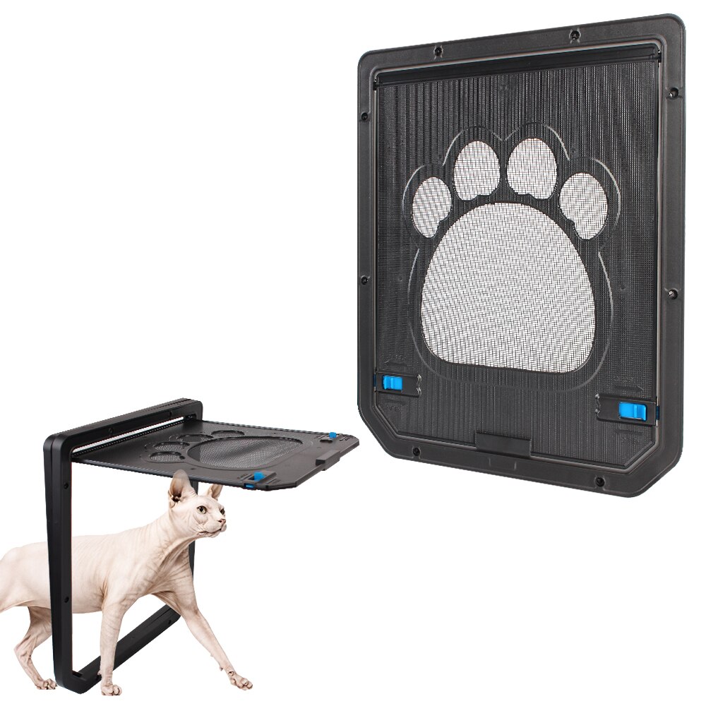 Mode Mooie Tuin Venster Gate Huis Veilige Outdoor Honden Katten Afsluitbare Magnetische Scherm Huisdier Deur Installeren Voer Vrij